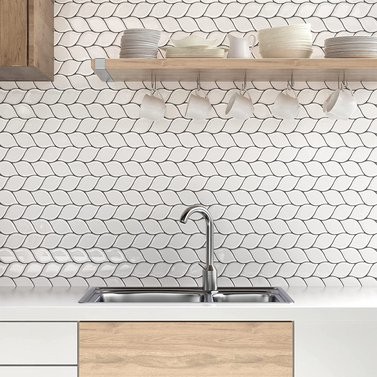 ZONYON 10-Sheet Vinyl Peel And Stick Tile Backsplash - Waterproof Heat